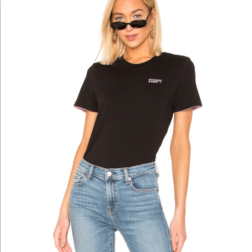 Stussy Corp Logo Sideline Reversible Tee Shirt XS
